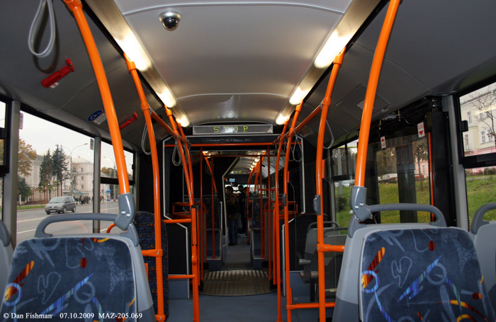 Салон автобуса МАЗ-205